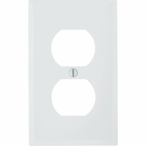 Leviton Commercial Grade 1-Gang Thermoplastic Outlet Wall Plate, White 022-80703-W